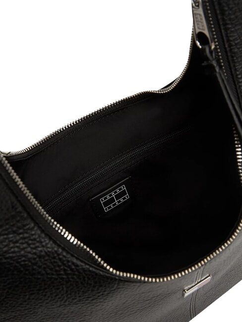 TJW SLOUCHY Schultertasche mit Plakette Schwarz - Damentaschen