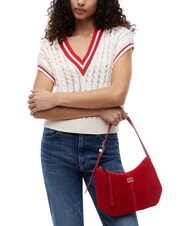 TOMMY HILFIGER TJW SLOUCHY Schultertasche aus Wildleder Arizona Red - Damentaschen - 2