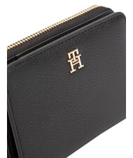 TOMMY HILFIGER TH ICON Mittelgro&szlig;e Geldb&ouml;rse mit Rei&szlig;verschluss Schwarz - Brieftaschen Damen - 4