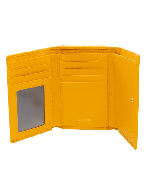 BASIC Mittelgro&szlig;e Brieftasche aus Leder Gelb - Brieftaschen Damen
