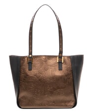 BRACCIALINI LOLA Einkaufstasche aus Leder schwarz/bronze - Damentaschen - 2
