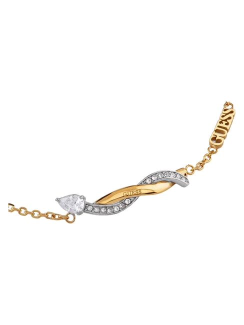 TWIST Geflochtenes Armband aus Stahl Gelbgold/Rhodium - Armb&auml;nder