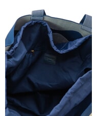 BLAUER KNITTED Handtasche mit Schulterriemen Creme/Marineblau - Damentaschen - 5
