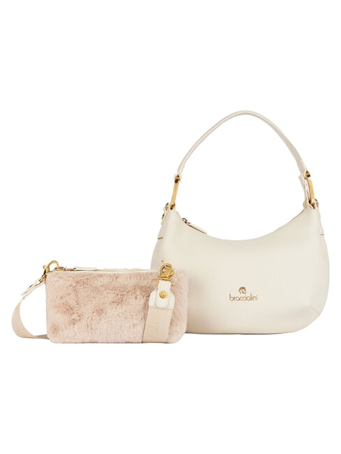 BETH M Schultertasche mit Schultergurt Beige - Damentaschen