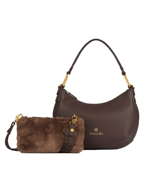 BETH M Schultertasche mit Schultergurt braun - Damentaschen