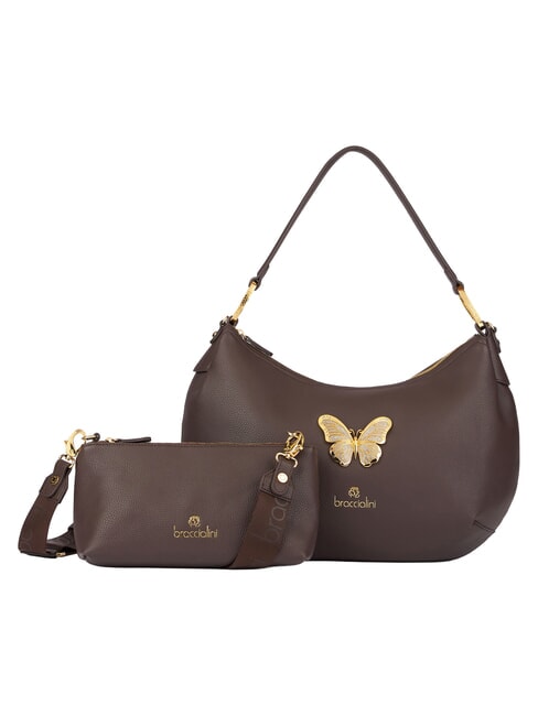 BETH JEWELS L Schultertasche mit Schultergurt braun - Damentaschen