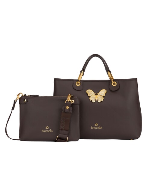 BETH JEWELS L Handtasche mit zwei Henkeln und Schulterriemen braun - Damentaschen