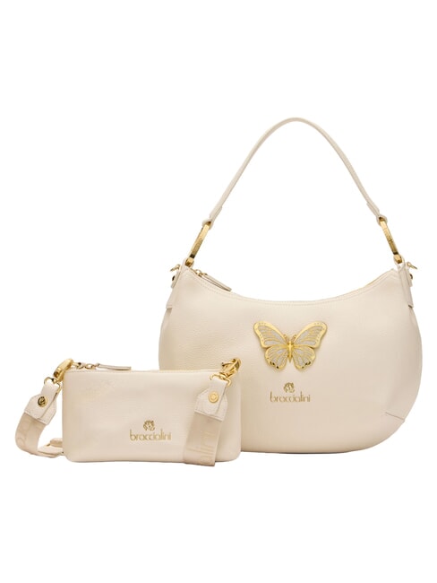 BETH JEWELS M Halbmondf&ouml;rmige Schultertasche Beige - Damentaschen