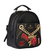 BRACCIALINI ROCK Rucksack mit aufgestickten Aufn&auml;hern Schwarz - Damentaschen - 2