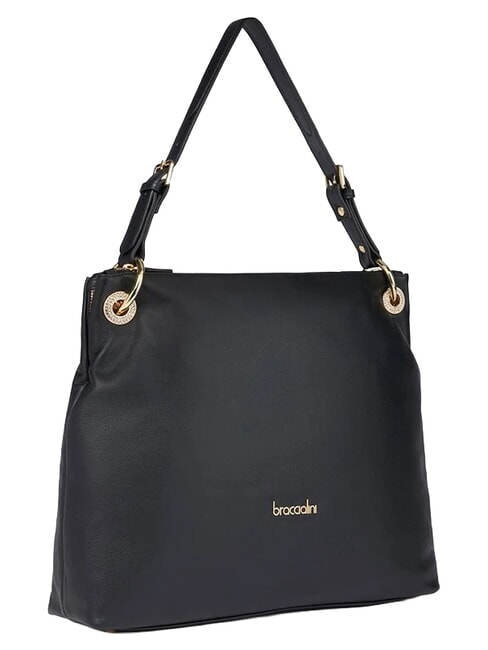 NORA L Verstellbare Schultertasche Schwarz - Damentaschen