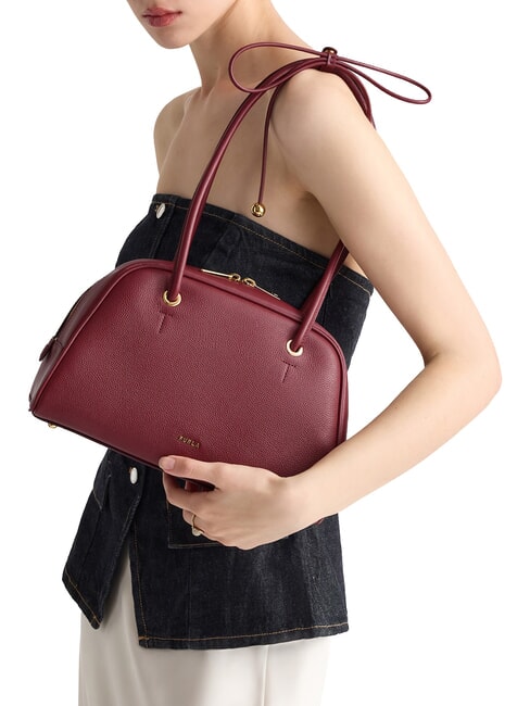 POPPY Schultertasche, Leder roter Apfel - Damentaschen
