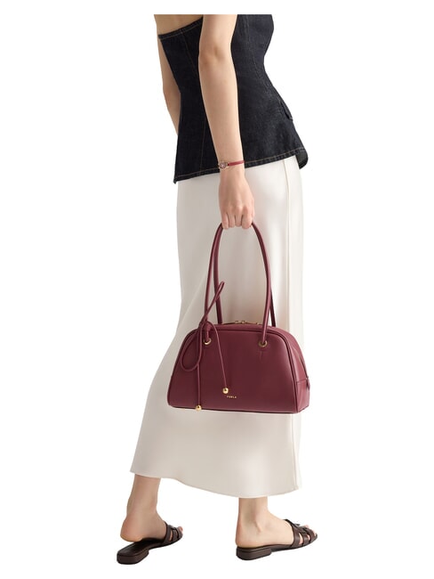 POPPY Schultertasche, Leder roter Apfel - Damentaschen