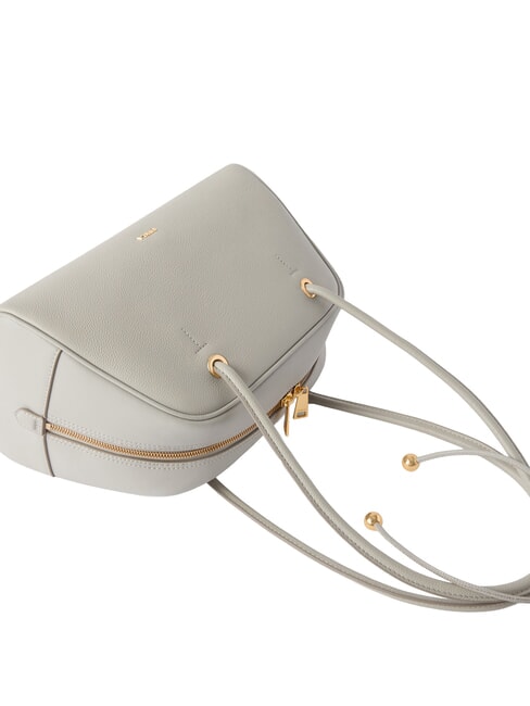 POPPY Schultertasche, Leder Steingrau - Damentaschen