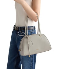 FURLA POPPY Schultertasche, Leder Steingrau - Damentaschen - 5
