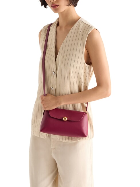 SFERA SOFT Lederhandtasche mit Schulterriemen Rhododendron - Damentaschen