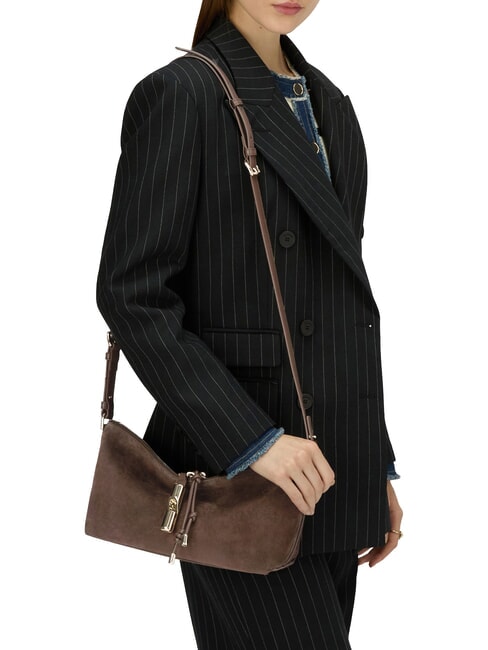DEBBY Schultertasche, Leder Espressot&ouml;ne - Damentaschen