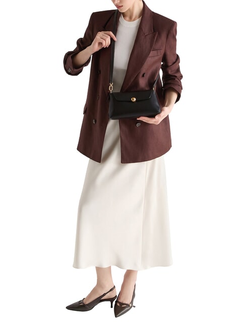 SFERA SOFT Lederhandtasche mit Schulterriemen Schwarz - Damentaschen
