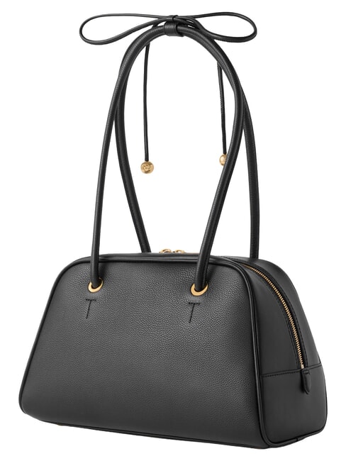 POPPY Schultertasche, Leder Schwarz - Damentaschen