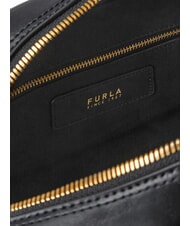 FURLA POPPY Schultertasche, Leder Schwarz - Damentaschen - 4