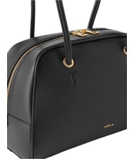 FURLA POPPY Schultertasche, Leder Schwarz - Damentaschen - 5