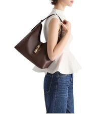 FURLA GOCCIA Umh&auml;ngetasche aus Leder Schokolade - Damentaschen - 2