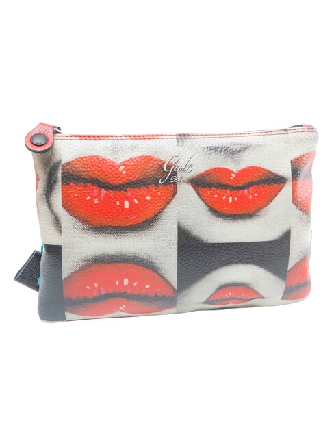 BEYONCE MULTICOLOR M Clutch aus Leder mit Schultergurt mehrfarbig - Damentaschen