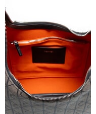 CALVIN KLEIN EMBLEM JAQUARD Die Schultertasche Lotus Beige/Schwarz AOP JQD - Damentaschen - 5