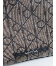 CALVIN KLEIN EMBLEM AOP Mini-Schultertasche Lotus Beige / Schwarz AOP - Damentaschen - 3