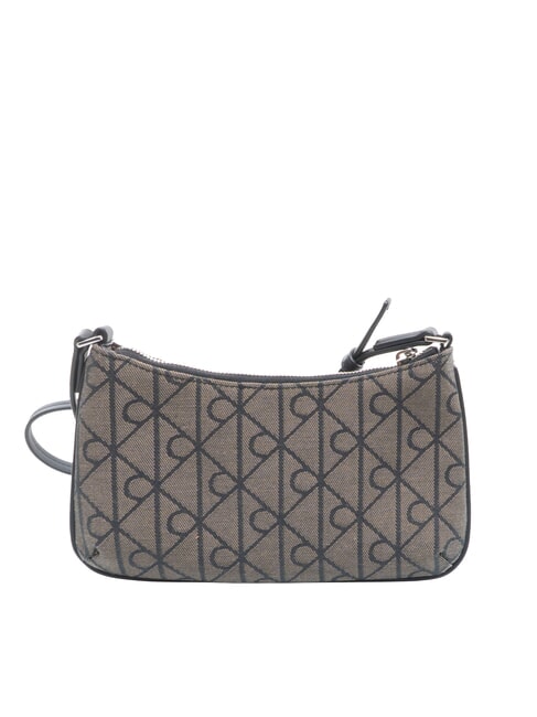 EMBLEM AOP Mini-Schultertasche Lotus Beige / Schwarz AOP - Damentaschen