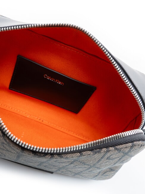 EMBLEM AOP Mini-Schultertasche Lotus Beige / Schwarz AOP - Damentaschen