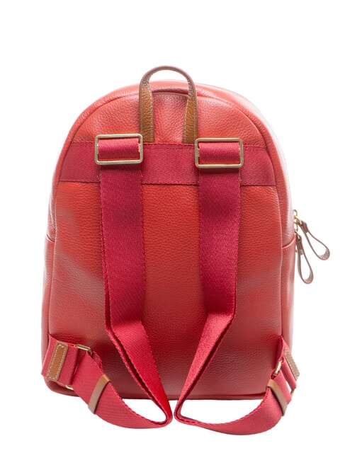 CREMONA Lederrucksack, zwei F&auml;cher rot - Damentaschen