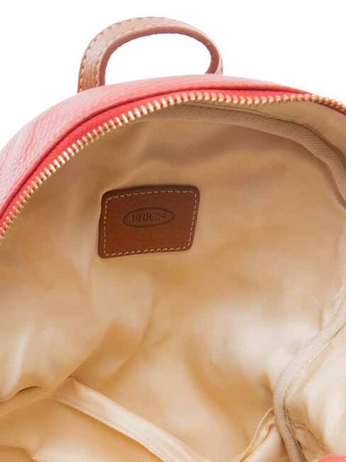CREMONA Lederrucksack, zwei F&auml;cher rot - Damentaschen
