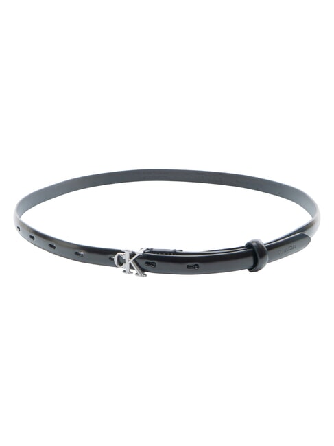 ROUND CK BUCKLE Lederg&uuml;rtel Schwarz / Antiknickel - G&uuml;rtel
