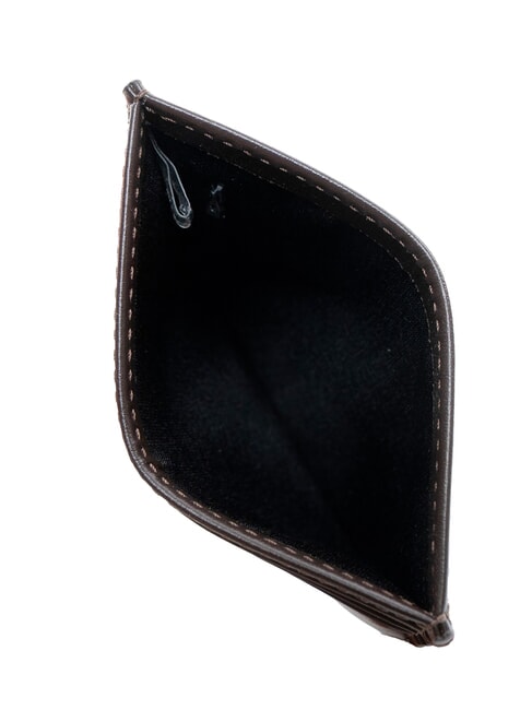 RAISED LOGO Flacher Kartenhalter aus Leder ck dunkelbraun - Brieftaschen Herren