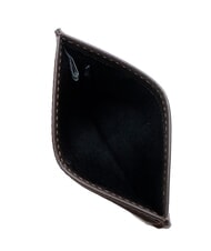 CALVIN KLEIN RAISED LOGO Flacher Kartenhalter aus Leder - Brieftaschen Herren