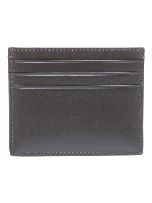 RAISED LOGO Flacher Kartenhalter aus Leder ck dunkelbraun - Brieftaschen Herren