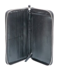 CALVIN KLEIN EMBLEM AOP Gro&szlig;e Geldb&ouml;rse mit Rei&szlig;verschluss Lotus Beige / Schwarz AOP - Brieftaschen Herren - 2