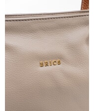 BRIC&rsquo;S CREMONA S Leder-Einkaufstasche, Schultertasche Taubengrau - Damentaschen - 3