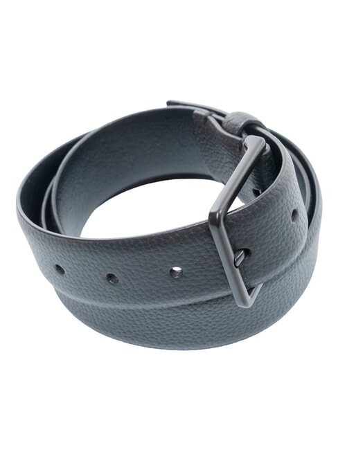 WARMTH BUCKLE Lederg&uuml;rtel schwarz/mattschwarz - G&uuml;rtel