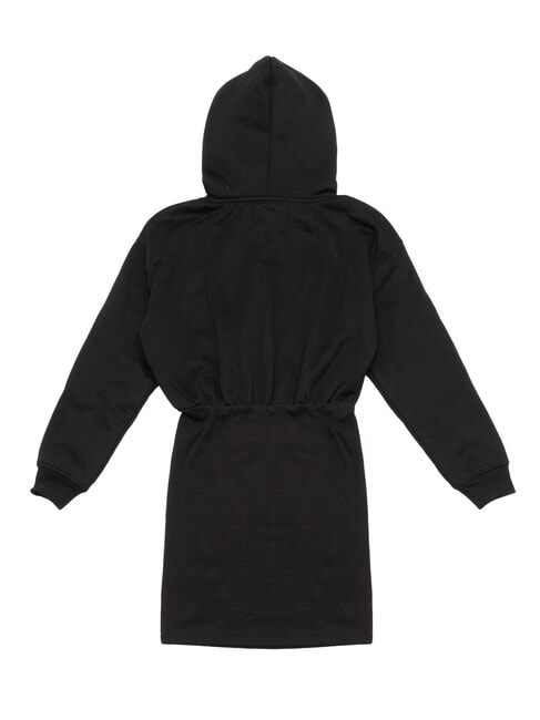 CK JEANS Kapuzenkleid ck Schwarz/Hellwei&szlig; - Damenkleider