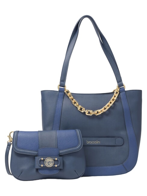 CHAIN Schultertasche mit Kette Blau - Damentaschen