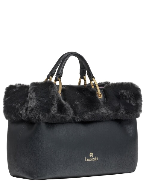 BETH FUR Handtasche mit Clutch Schwarz - Damentaschen