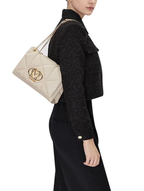 EMBOSSED Schultertasche / Umh&auml;ngetasche Elfenbein - Damentaschen