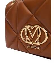 LOVE MOSCHINO EMBOSSED Schultertasche / Umh&auml;ngetasche Kastanie - Damentaschen - 5