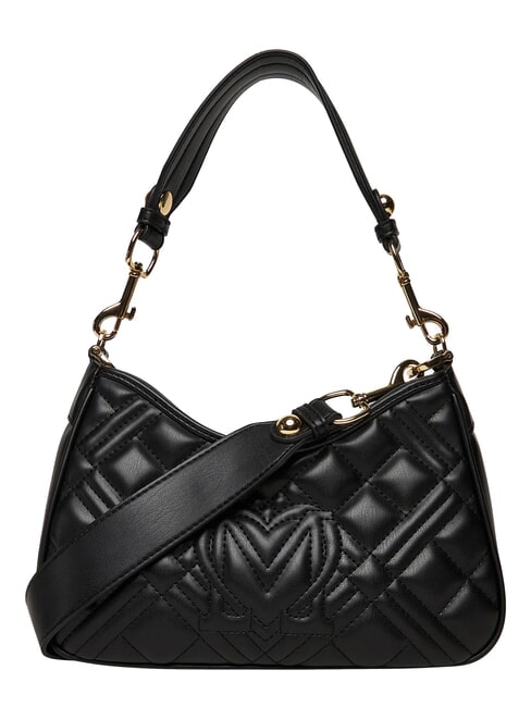 QUILTED Schultertasche mit Schultergurt Schwarz - Damentaschen