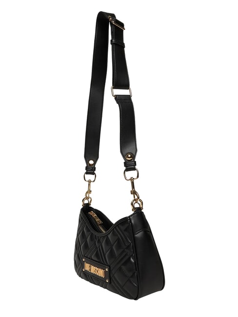 QUILTED Schultertasche mit Schultergurt Schwarz - Damentaschen