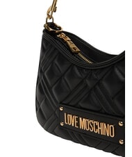 LOVE MOSCHINO QUILTED Schultertasche mit Schultergurt Schwarz - Damentaschen - 5
