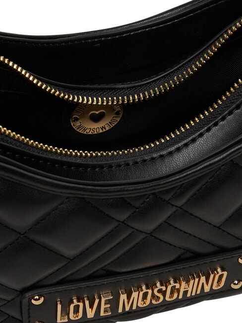 QUILTED Schultertasche mit Schultergurt Schwarz - Damentaschen