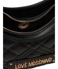 LOVE MOSCHINO QUILTED Schultertasche mit Schultergurt Schwarz - Damentaschen - 6