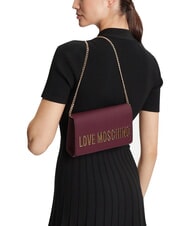 LOVE MOSCHINO SMART DAILY Clutch mit Kette Wein - Damentaschen - 2